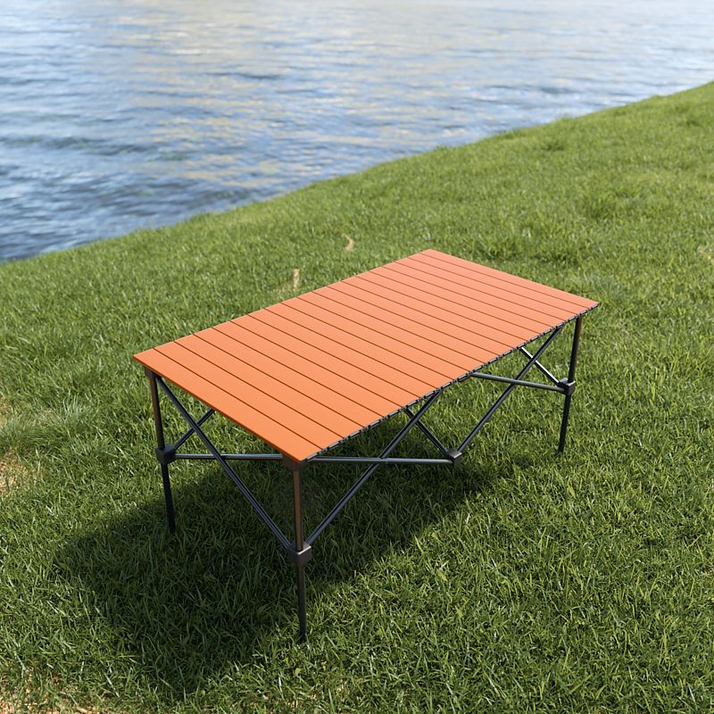 2025 업그레이드 강화모델 + 휴대용 수납벨트 - 오렌지 [95*55*50cm 긴 테이블]