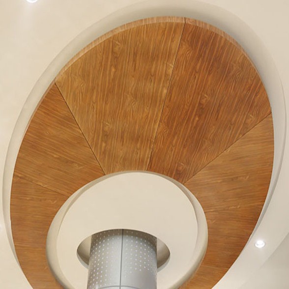 Chapa de aluminio con imitación de veta de madera para decoración de techos de salas de conferencias y fachadas de hoteles, tubo cuadrado con veta de madera, placa de aluminio con fluorocarbono, material de aluminio