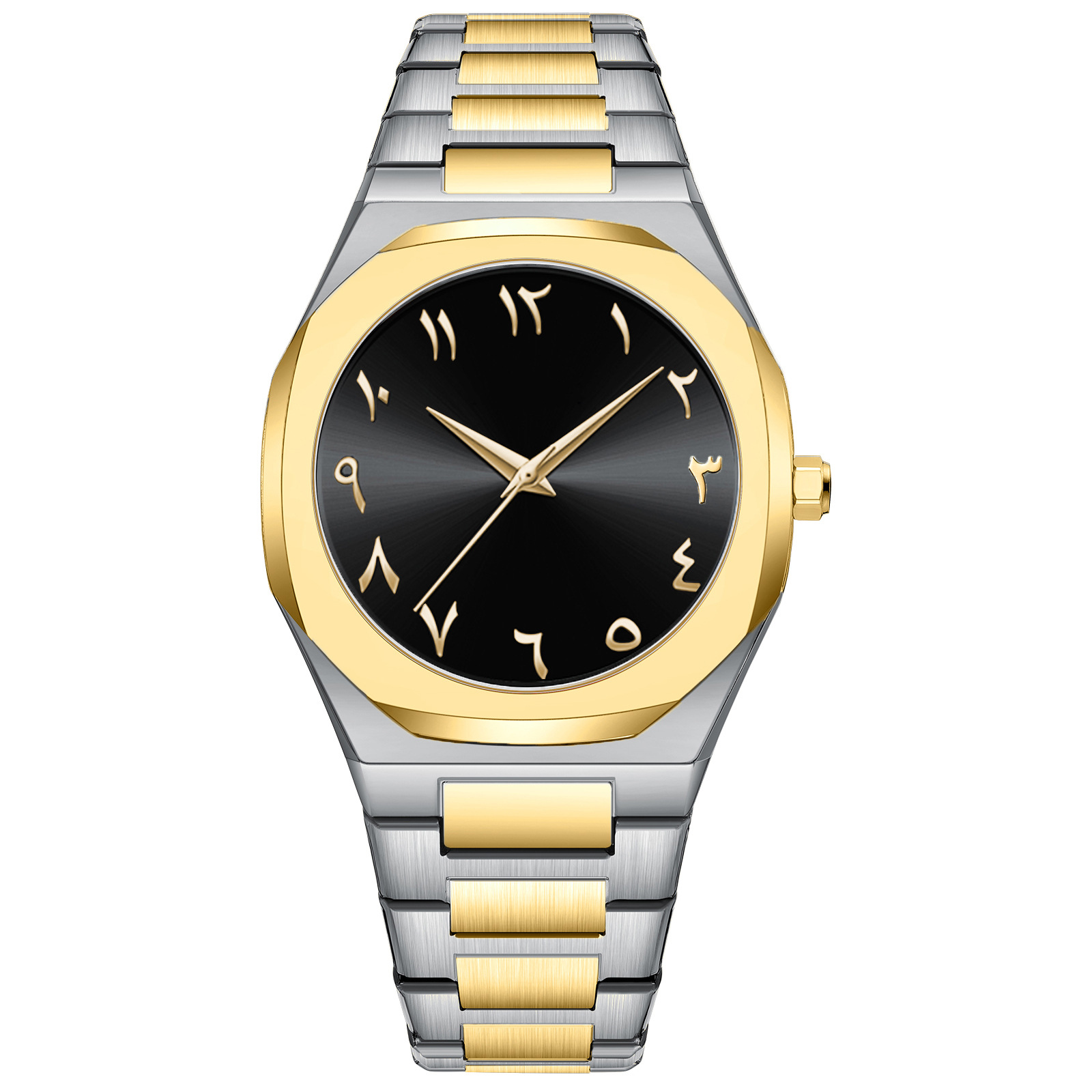 外国貿易クロスボーダー卸売防水時計メンズ腕時計メンズオールブラックアラビアダイヤルハイエンド合金クォーツ時計