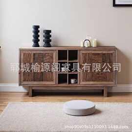 老榆木餐边柜客厅抽屉式斗柜实木床头柜落地置物架餐边柜玄关斗柜