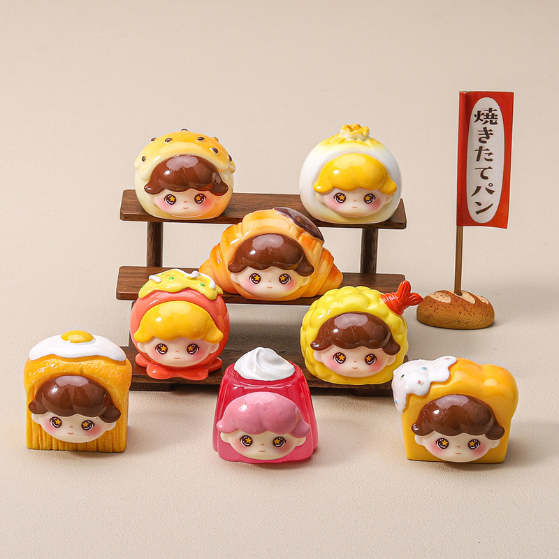 dimo美食烘培工坊创意树脂潮玩惊喜礼品萌粒盲盒公仔摆件厂家批发|undefined