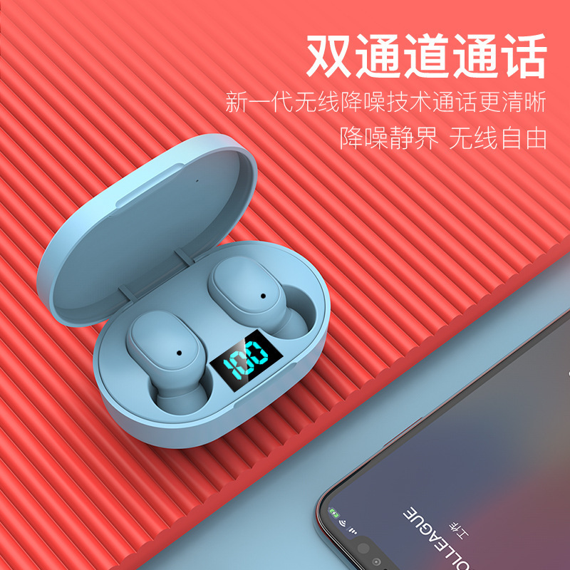 ドレナージ新型E6S bluetoothイヤホンマカロン無線両耳運動デジタル表示入耳式bluetoothイヤホン卸売り|undefined