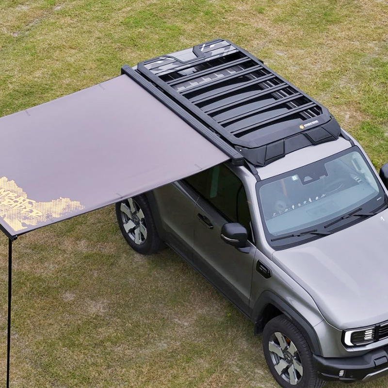 Beijing BJ40 roof rack side ladder schoolbag side account explorer car modified aluminum alloy roof platform