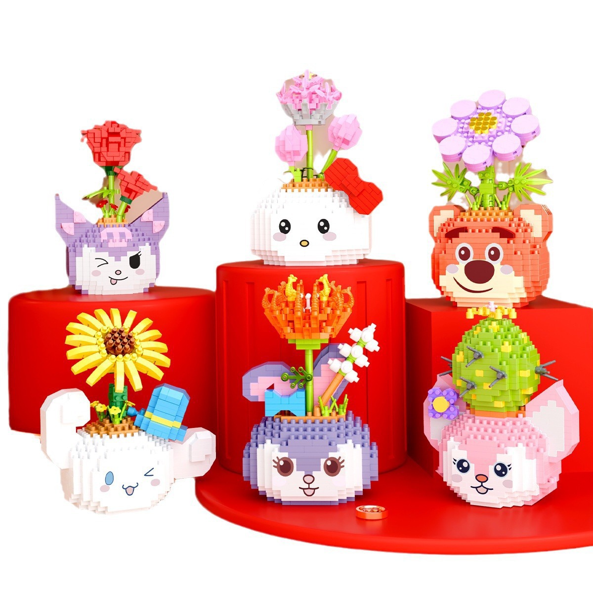 Anggaole en maceta flor eterna compatible con Lego ensamblado bloques de construcción muñeca de La Flor de los niños educativos adornos de juguete al por mayor