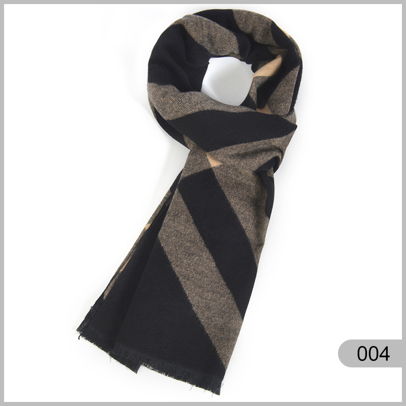 Sciarpa uomo in cotone calda antivento stile casual versatile_voghion.com