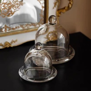 Transparent Crystal Glass Cover Cake Plate Snack Plate Pastry Bread Dustproof Lemon Cover Tray Glassware Wholesale