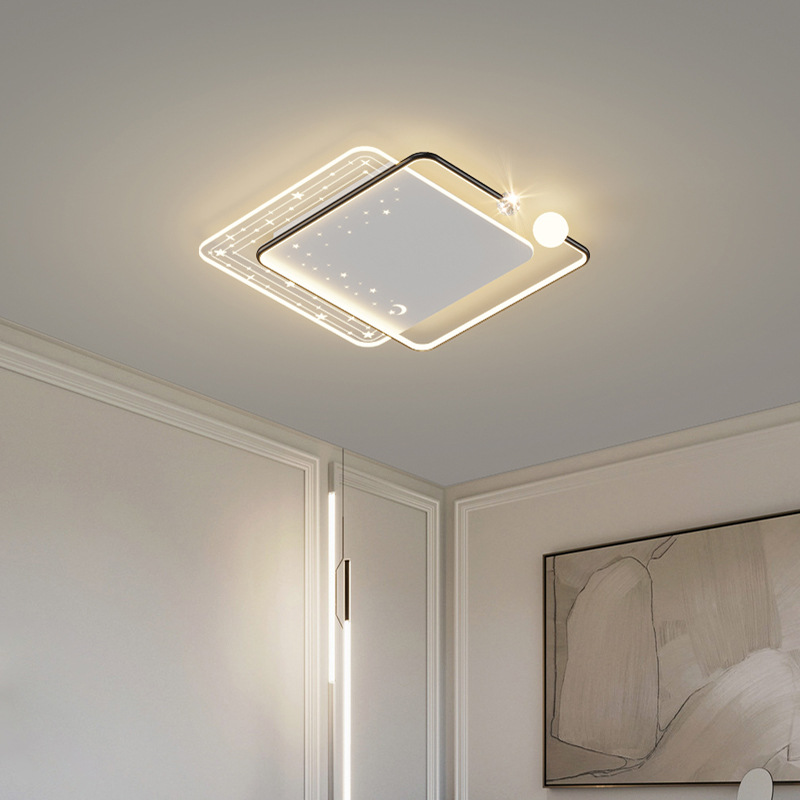 2025 nuevo cielo estrellado dormitorio lámpara de techo red simple atmósfera moderna lujosa romántica llena de estrellas lámpara de habitación