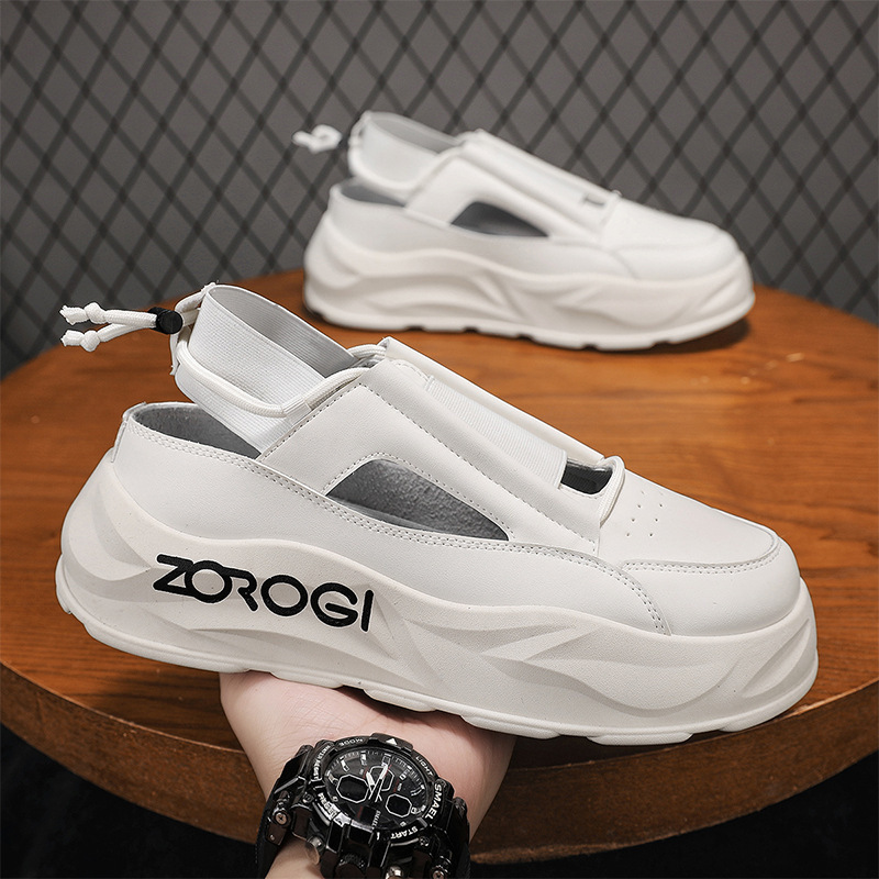 Light Luxury Designer 2025 Men's Shoes Summer Cut Out Casual Frame Niche Dad Shoes Trendy Sports Outdoor Breathable