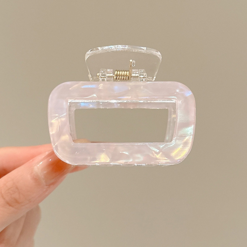 Clip de cabello cuadrado coreano nuevo clip de captura de color fantasía temperamento de tamaño medio clip de cabello de cola de caballo para mujeres agarrar un pequeño clip fresco