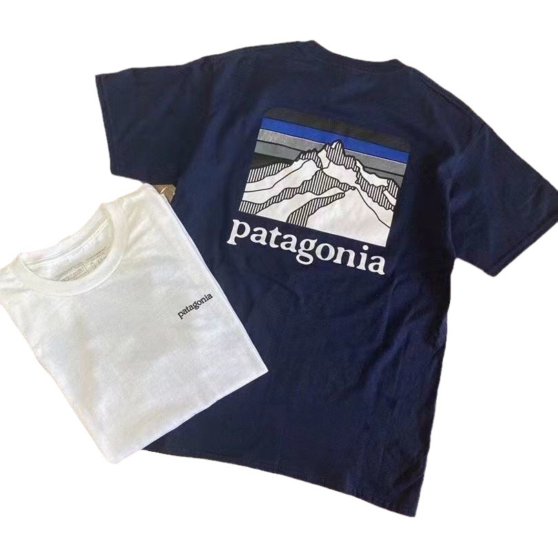 Camiseta de manga corta unisex de la serie montaña para exteriores, estilo moderno para verano