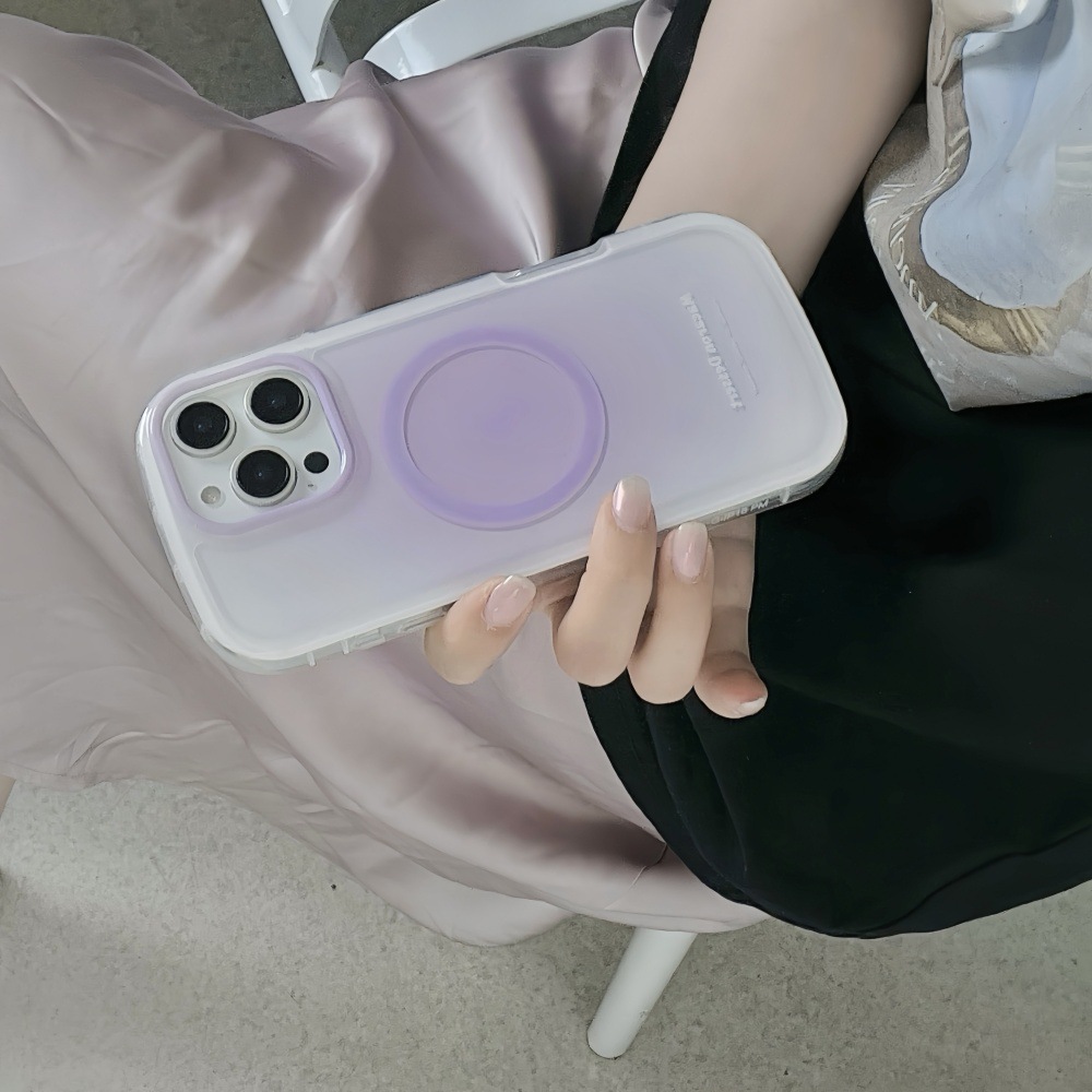 Ins estilo simple gradiente color sólido magnético adecuado para 16ProMax Apple 14/15 funda para teléfono móvil iPhone16 femenino 13