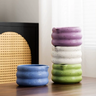 日式陶瓷沙点釉抹茶碗带嘴抹茶茶具茶宪立套装彩盒新品跨境专供