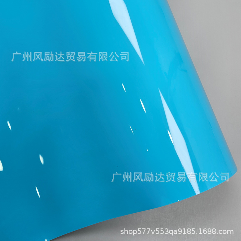 Car full vehicle color change film self-adhesive PET ultra-bright crystal sky blue motorcycle modification full body film