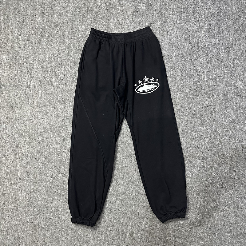 Marca de moda alta calidad isla impreso con capucha suéter casual sweatpants traje