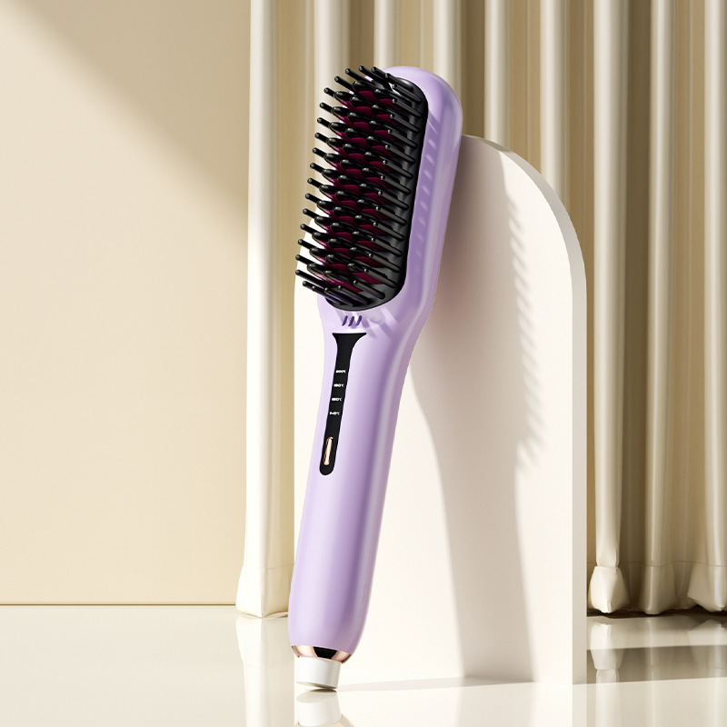 Chigo ストレートヘアコーム、ふわふわ、ハイスカル、マイナスイオン、髪を傷めない、スタイリング長持ち、カーリングとストレート両用ポータブルヘアアイロン|undefined