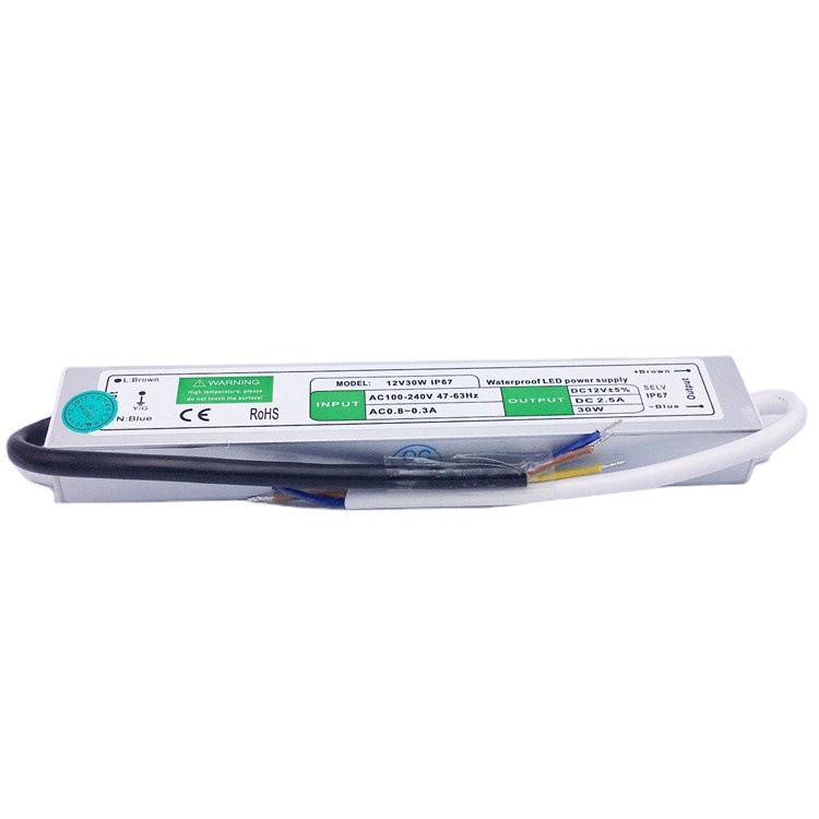 12V24V30W防水开关电源 LED灯条电源 安防监控 恒压电源 厂家直销