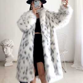 Plus Size Long Faux Fox Fur Coat 仿皮草外套大码中长款狐狸毛