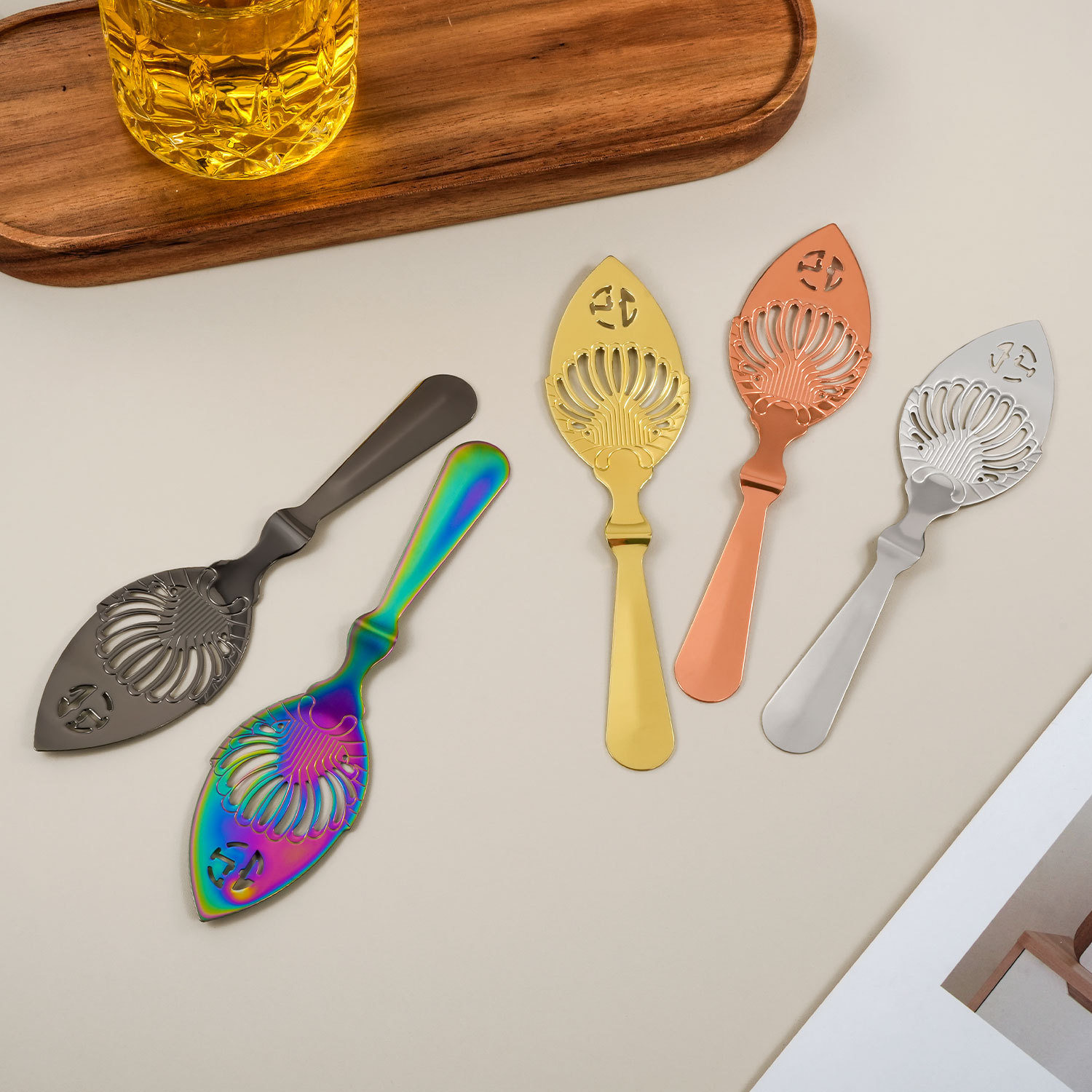 Venta caliente transfronteriza de bares de cucharas de ajenjo, cucharas de ajenjo, cucharas de esencia amarga, cucharas de ajenjo, cucharas de fuga de ajenjo Absinthe Spoon image 2