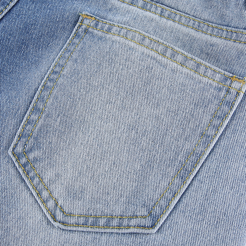 new casual straight vertical gradient high-waist wide-leg jeans  NSLQ39656