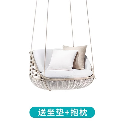 Nido de pájaros sofá al aire libre patio jardín departamento de ventas creativo al aire libre cama redonda de caña grande