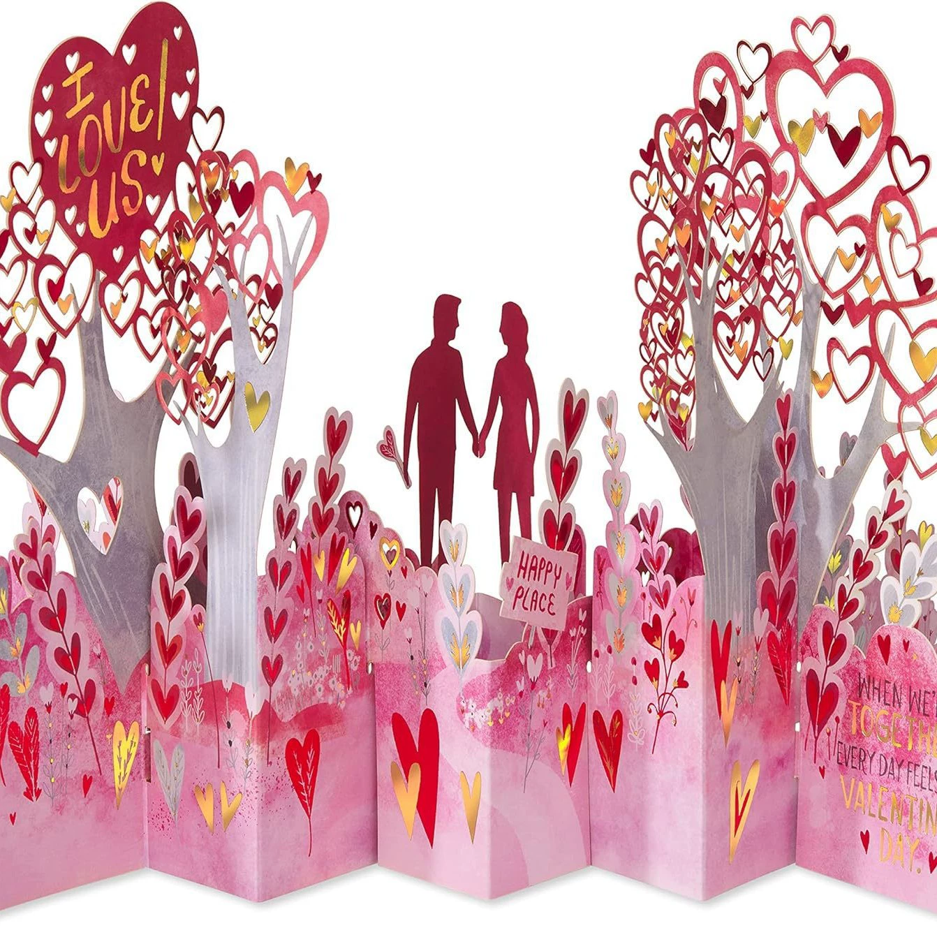 Amazon 3D поздравительные открытки 100 ручной работы День Святого Валентина благословения романтическая любовь стерео всплывающие карты