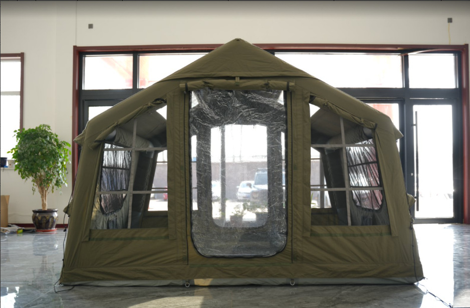 Fully Automatic Inflatable Tent for 3-5 People, 6m², with Sun Protection and Rainproof Tpu Viewing Port, Outdoor Camping Quick-Opening Tent