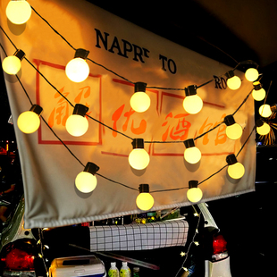 Ambient Light Outdoor Water Night Market Stall Decoration Led Lights Flashing String Lights Solar Canopy Camping Style Tent