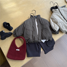 品牌乃和童装冬季新款儿童夹棉外套25冬款韩版男女童保暖拉链衫潮