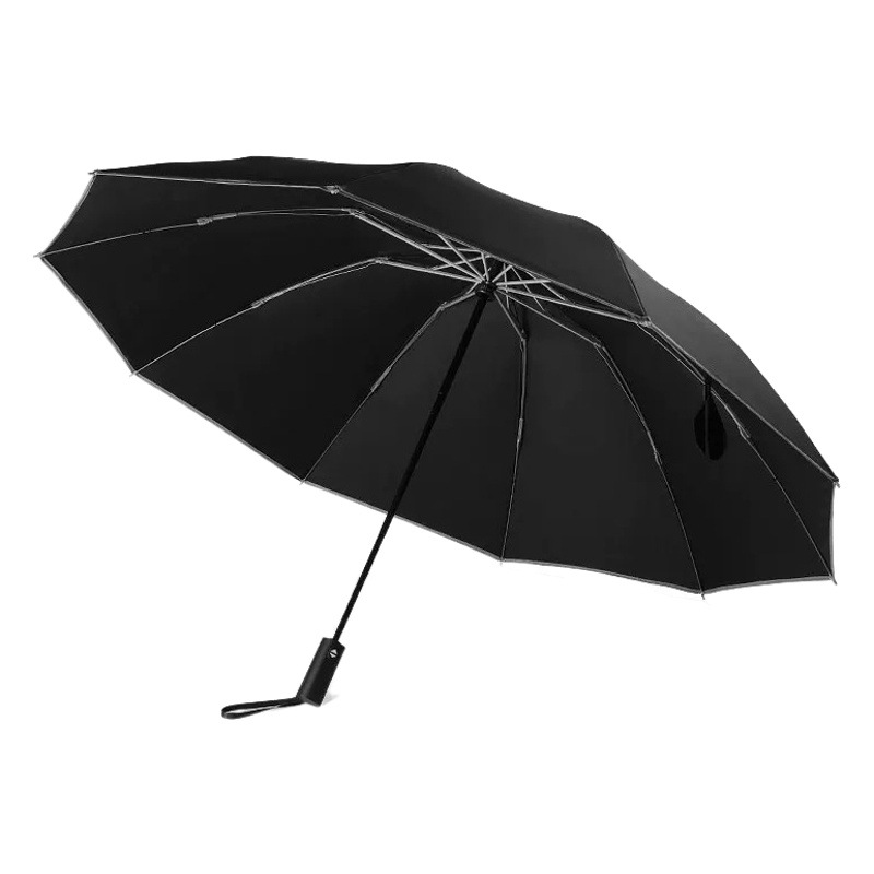 Paraguas inverso automático plegable paraguas de sol grande para hombres y mujeres lluvia de diez huesos de doble uso pegamento negro protección solar paraguas triple al por mayor