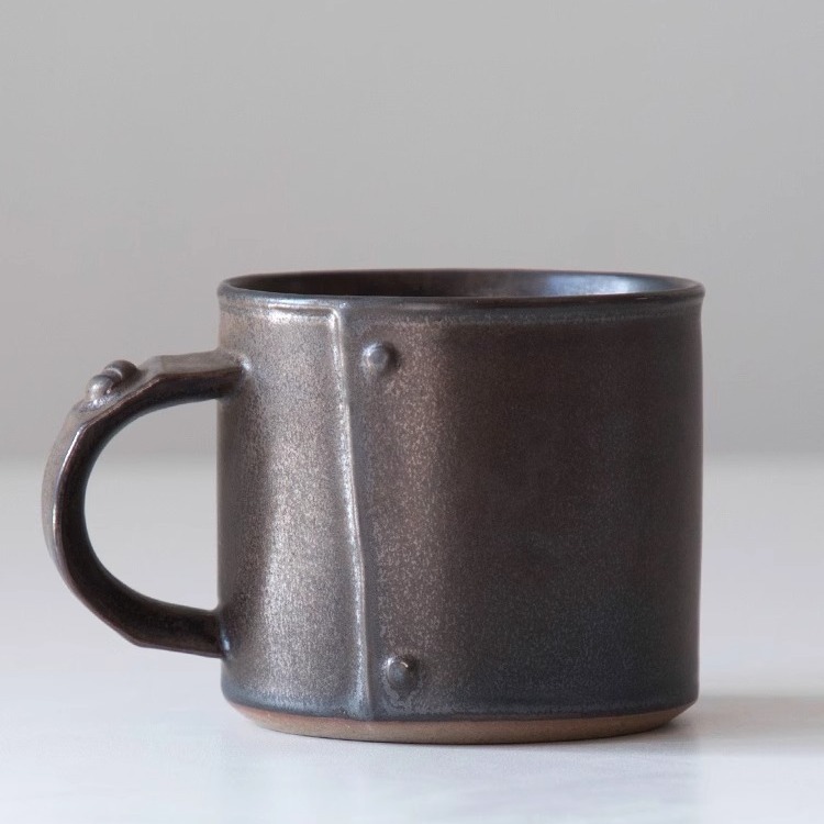 Taza de diseño japonés creativo Oficina capuchino Taza de café de gres Taza de agua de nicho de alto valor