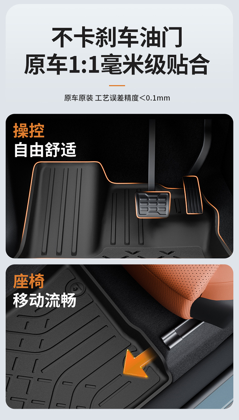 Suitable for Fang Cheng Bao Titanium 7, Titanium 3, and Leopard 5 Flash Charging Version Vehicles, All-Weather Tpe Car Floor Mats and Trunk Mats