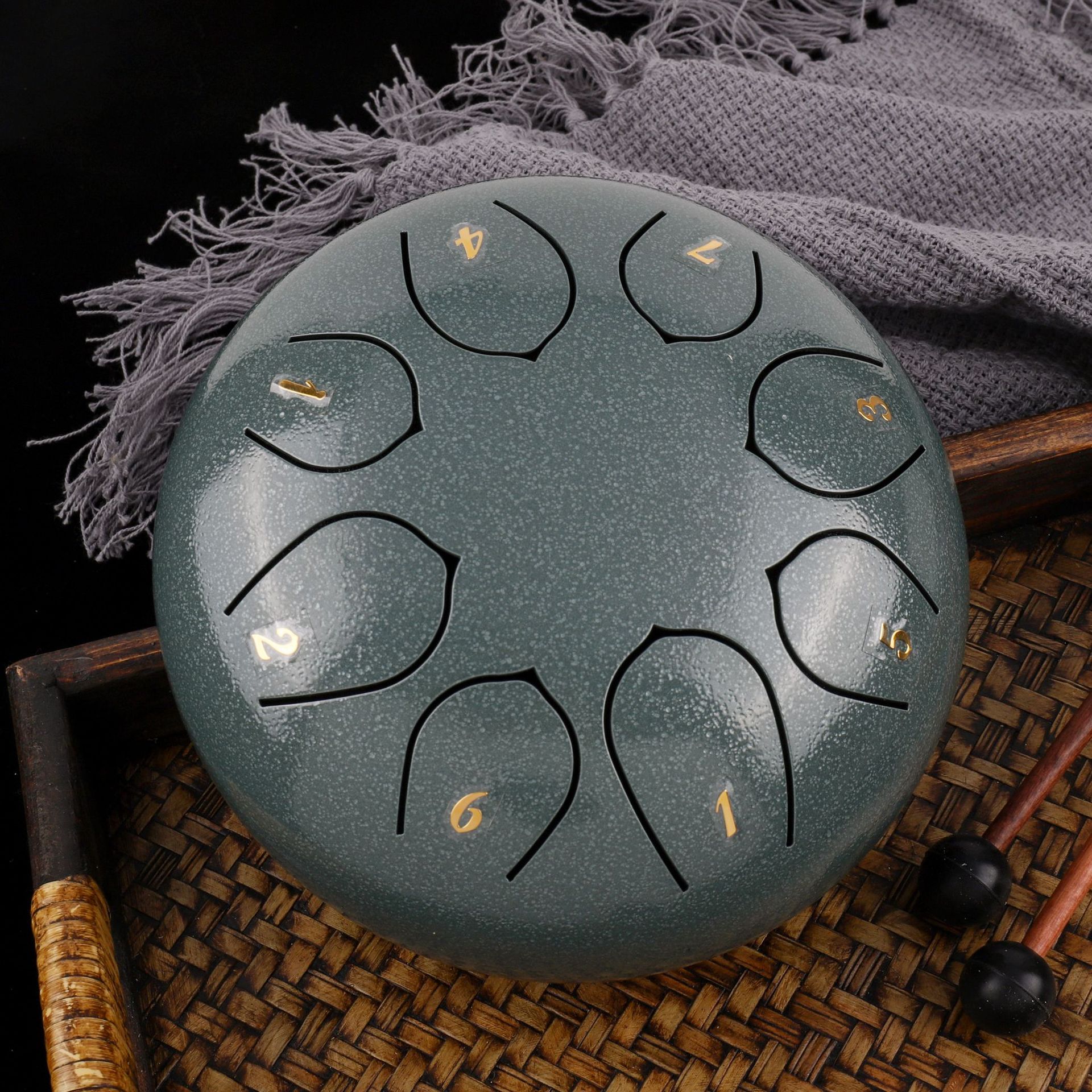 Escala completa de 6 pulgadas de 8 tonos de cinta 4 7 tambor hueco de color tambor vacío tambor Fanyin olvidar polvo tambor olvidar preocupación tambor transfronterizo Comercio exterior al por mayor