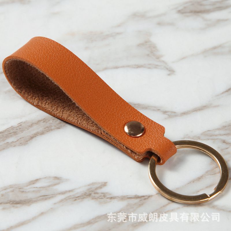 Multi-color optional PU leather keychain key lanyard business gift men women car key chain