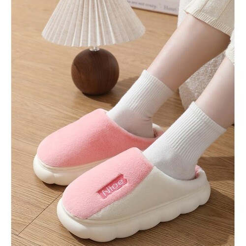 Anti-slip winter home slippers for men and women, couple home indoor use, plush cotton, wholesale, comfortable