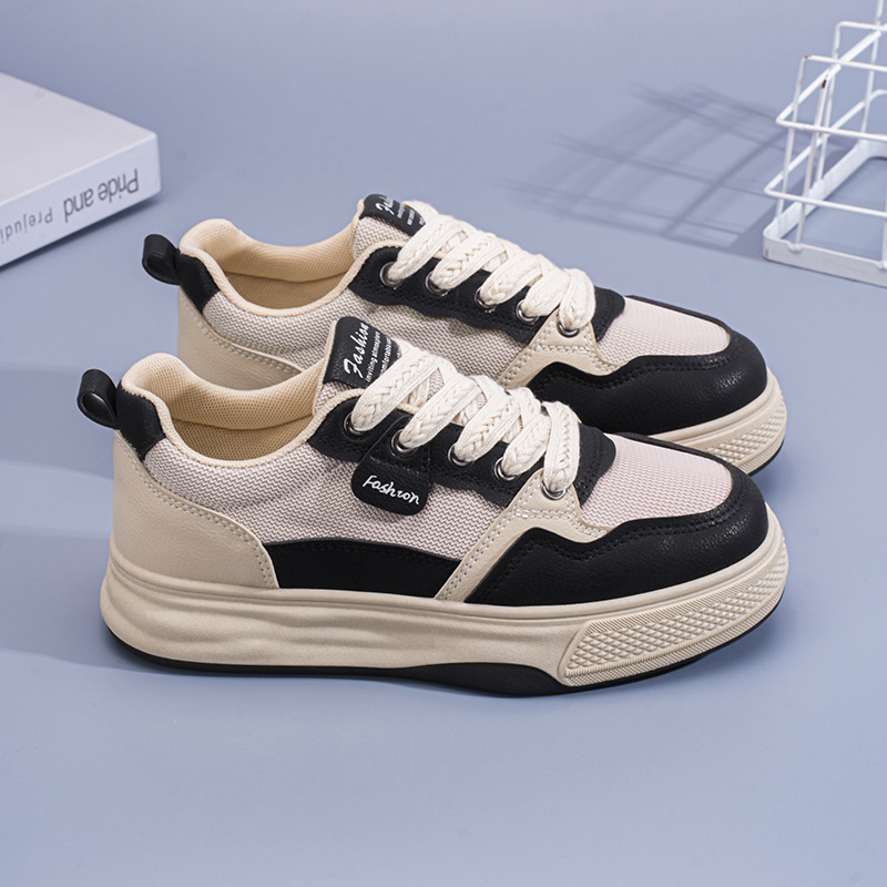 2025 zapatos de verano para mujer nuevos zapatos de lona transpirables para mujer, versión coreana de todo fósforo, plataforma deportiva y casual, zapatillas bajas, zapatos de moda image 3