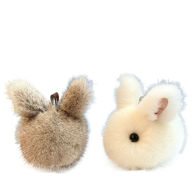 인형 펜던트 밍크 헤어 높은 컬러 값 미니 버전 가방 펜던트 린트 귀여운 자동차 키 링 크로스 테두리