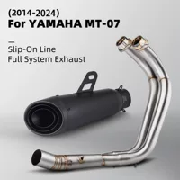 Применимо к MT07 FZ07 мотоциклетный спортивный автомобиль модифицированный передний сегмент вся нержавеющая сталь SC задняя выхлопная труба