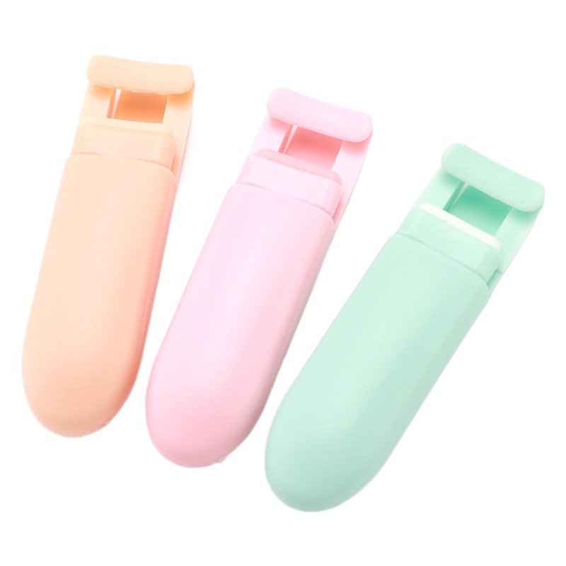 Mini Rizapestañas Portátil de Plástico, Sin Pellizcar, Clip de Pestañas de Gran Ángulo