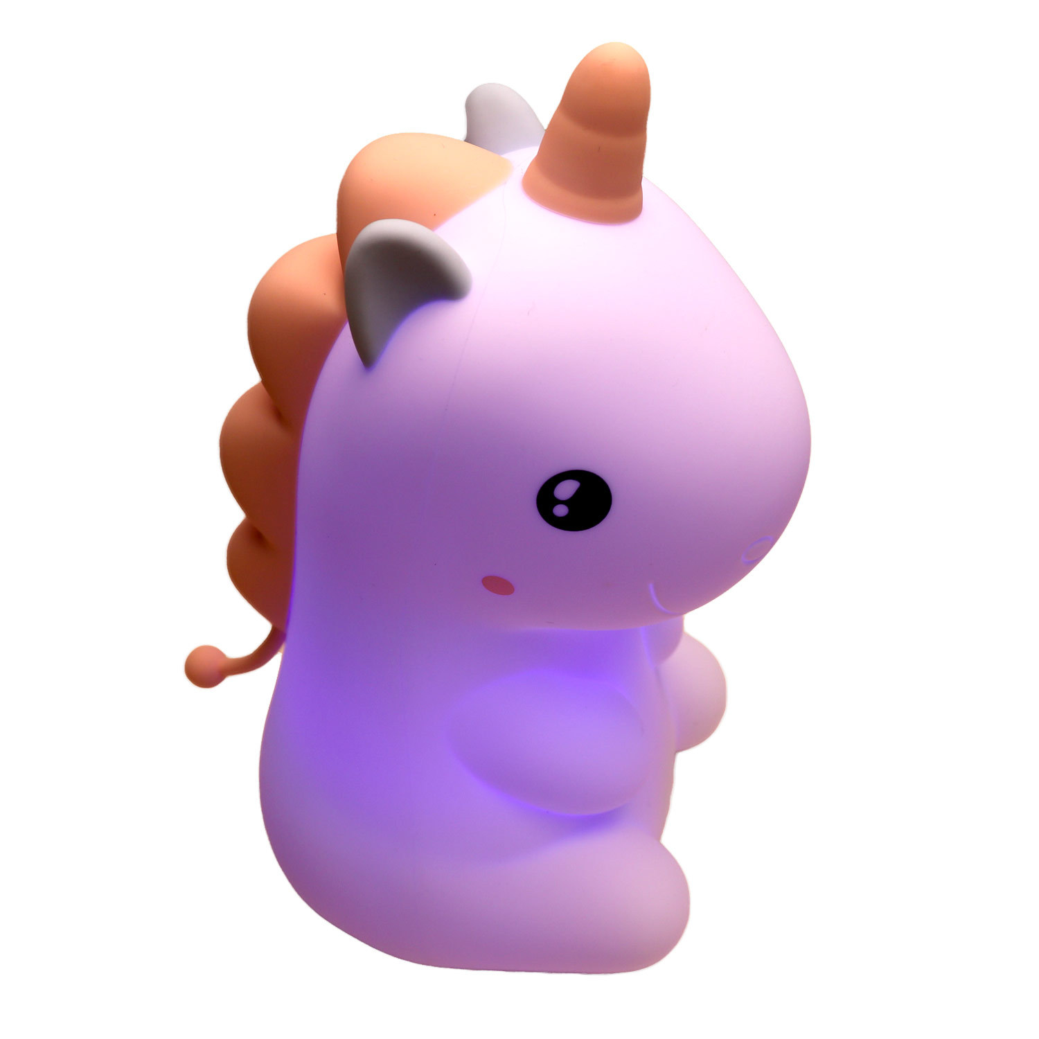 Bebé transfronterizo unicornio pequeña luz de noche juguete luz de silicona lámpara de cabecera ideas brillantes regalos regalos de cumpleaños