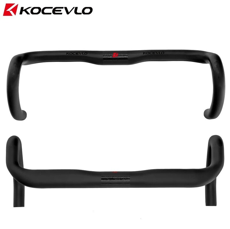 Kocevlo Carbon Fiber Road Handlebar Ud All-Black Matte Round Tube 3t Bicycle Split Bend Handlebar