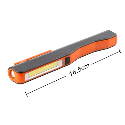 Rechargeable Multifunctional Pen-Shaped Magnetic Work Light Cob&Led Emergency Inspection Light Mini Portable Outdoor Lighting (İşçi projektorları) - rechargeable-model-orange