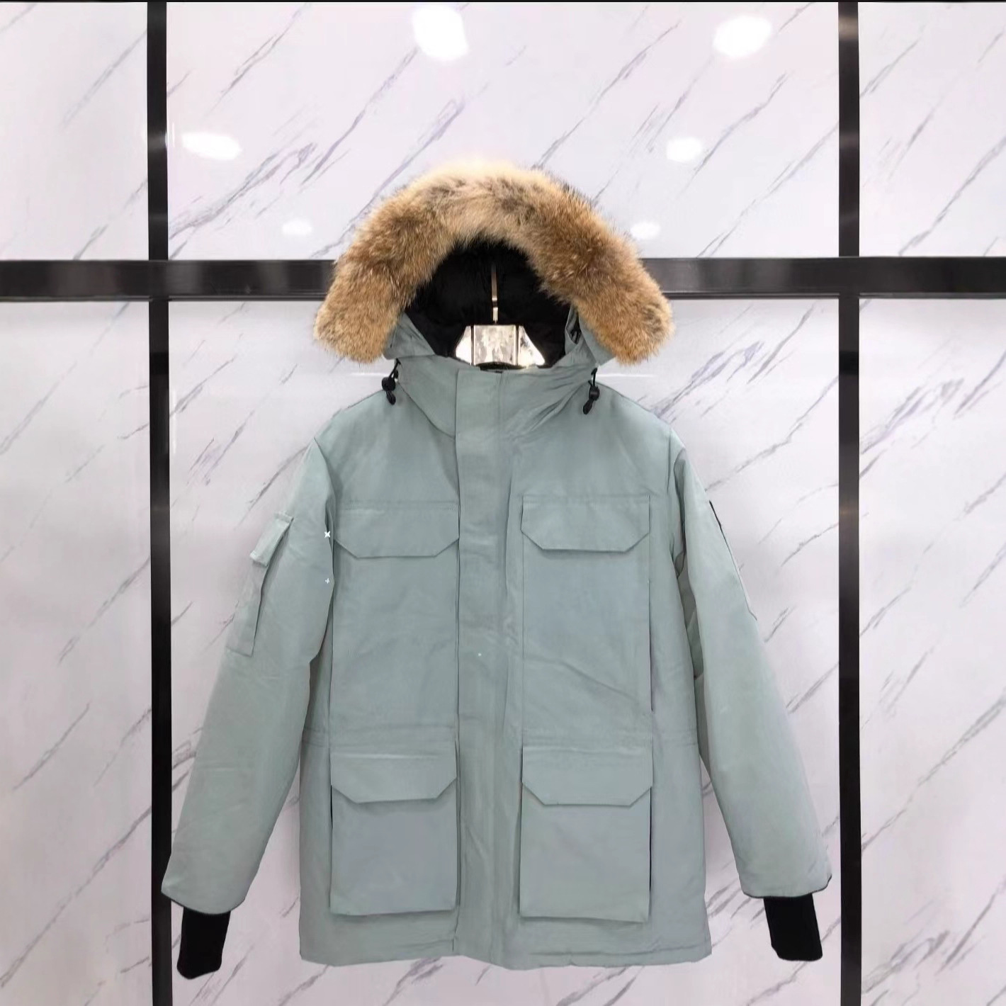 莆田高版本08款大鹅羽绒服Expedition男女同款加拿大加厚外套狼毛
