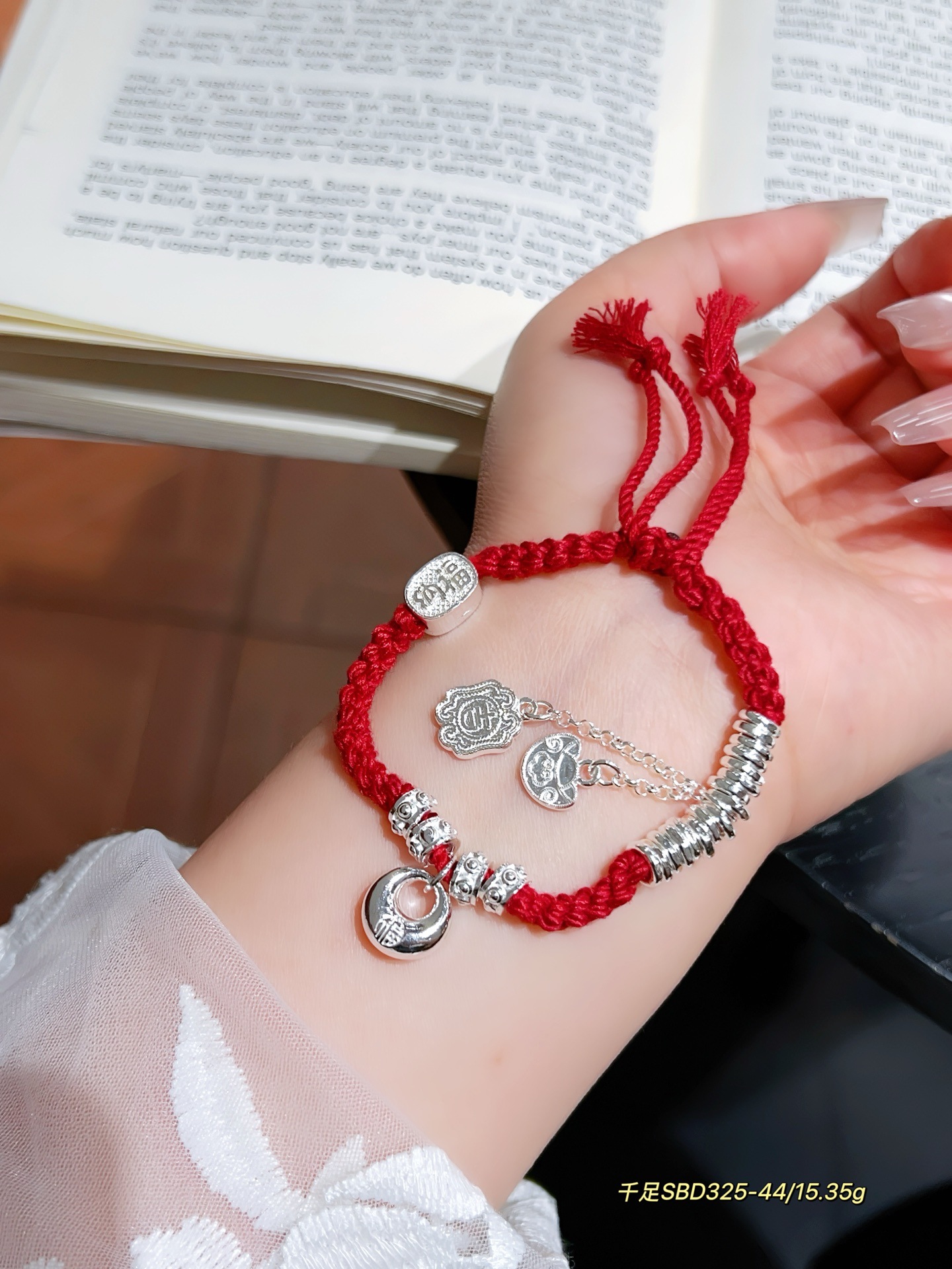 999 pulsera de alambre de plata de pie pulsera tejida de hilo arcoíris de bricolaje año de nacimiento cuerda de mano de plata rota para novia regalo de madre