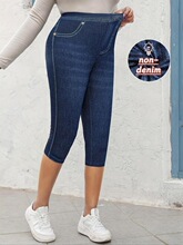 P 30807 Elastic Denim Leggings ��ţ�д��ѝ �W���羳���R