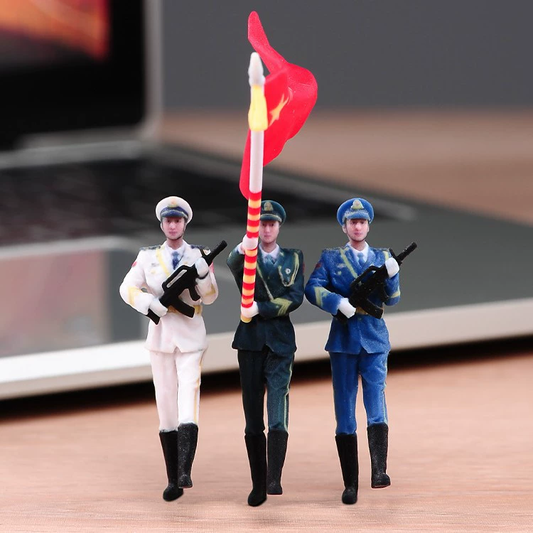 Модель миниатюры почетного караула масштаба 1/64/43 с 3D цветной печатной куклой