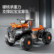 厂家灯光音乐四轮电动沙滩车充电式儿童电动玩具可骑行越野车承重