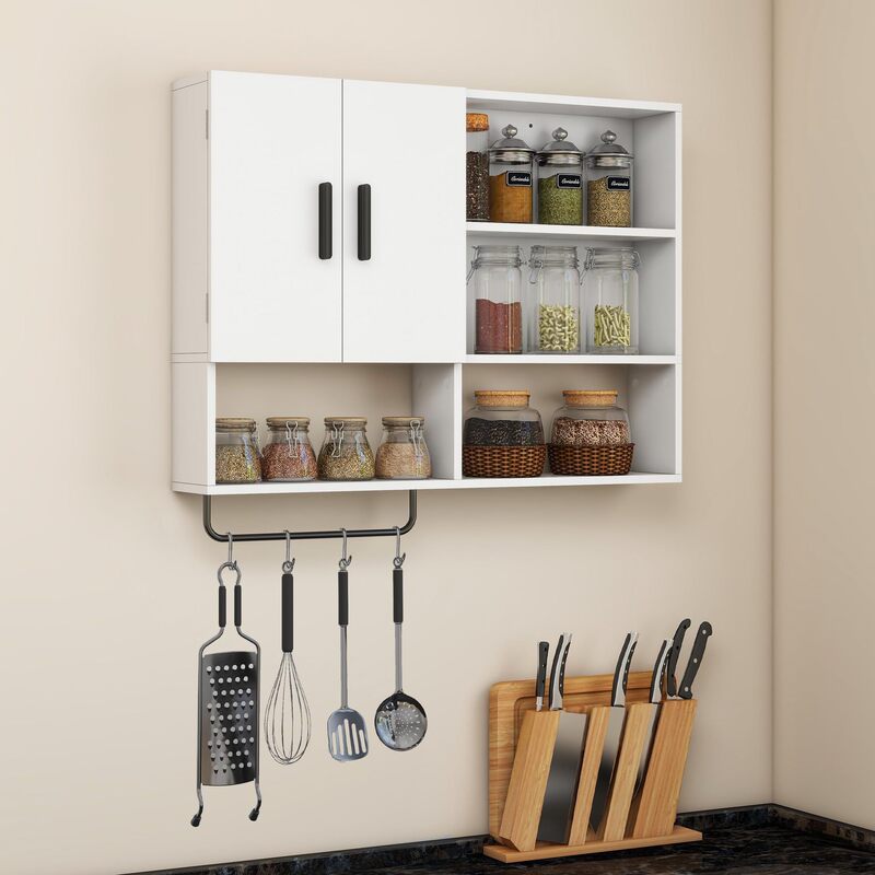 Factory Hot-Selling Medicine Cabinet, Wooden Bathroom Wall Cabinet, Double-Door Design, with Adjustable Shelves and Towel Bar Factory Hot-Selling Medicine Cabinet, Wooden Bathroom Wall Cabinet, Double-Door Design, with Adjustable Shelves and Towel Bar