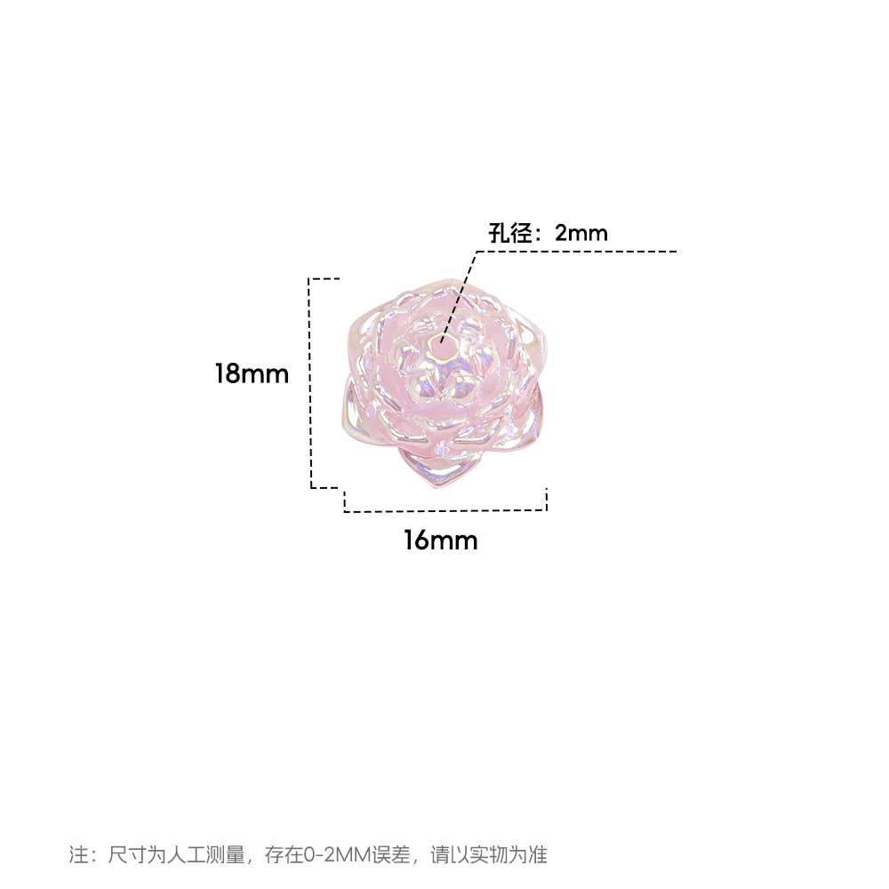 【10-20 piezas】Cuentas de Camelia y Loto 3D con Diseño de Estrella de Mar, Accesorios de Joyería, Cadena para Teléfono, Adorno Colgante para Coche