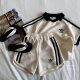 2025 Summer New suit Handsome Boys and Girls Children Baby Trendy Brand Short-sleeved T-shirt Pants Two-piece Set