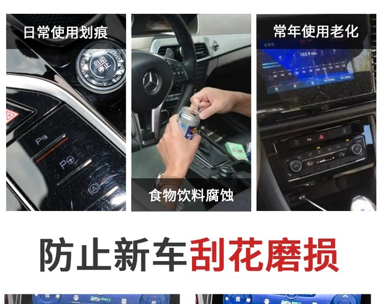 Suitable for 25 Models of Mercedes-Benz Gls450/Gle350 Interior Film, Navigation Screen, Gear Shift, Air Conditioning Film, High-Definition Film, Tpu